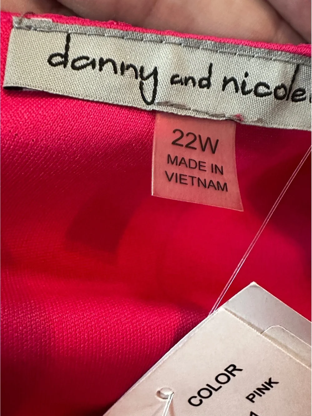Danny and Nicole Pink Lined Dress Size 22W - Picture 4 of 6